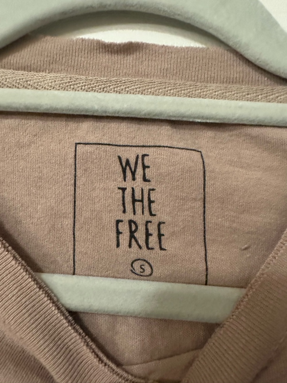 We The Free Dusty Rose Cropped Knit Top